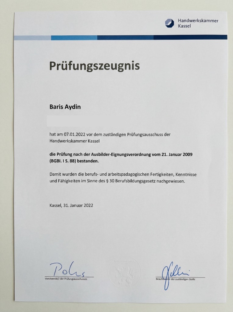 Ausbildereignungsprüfung
